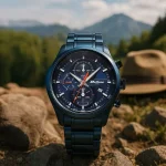 Titan Octane Primal Quartz Chronograph Blue Dial Blue Stainless Steel Strap Watch for Men