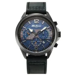 Titan Octane Cred Analog Blue Dial Blue Leather Strap Watch for Men